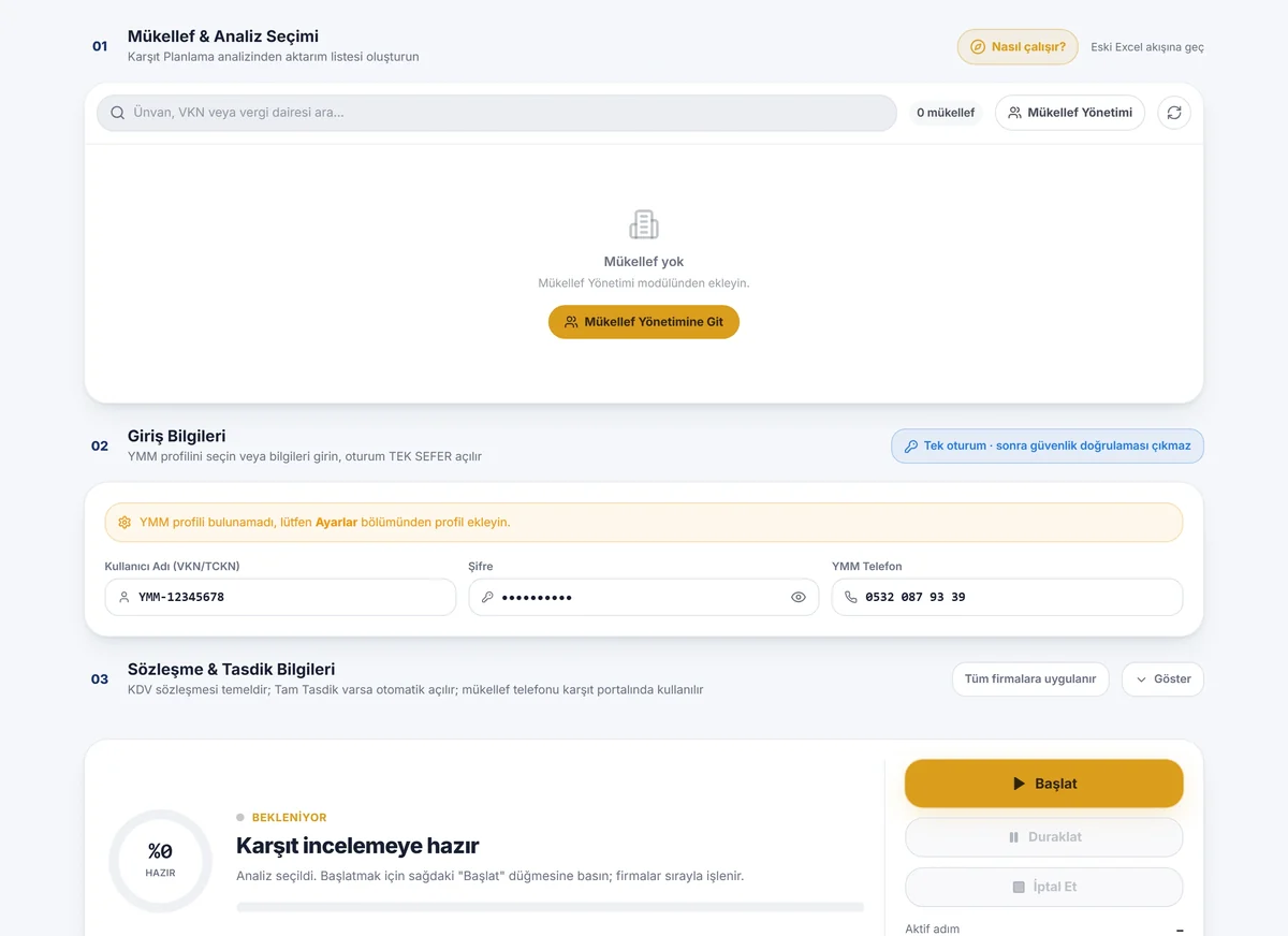 E-YMM Aktarım modülü ekran görüntüsü